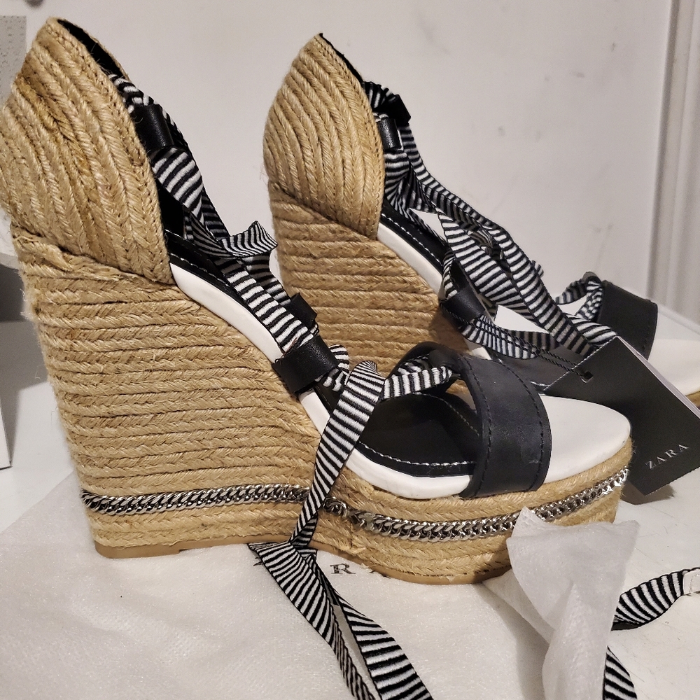 Zara wedge sandals